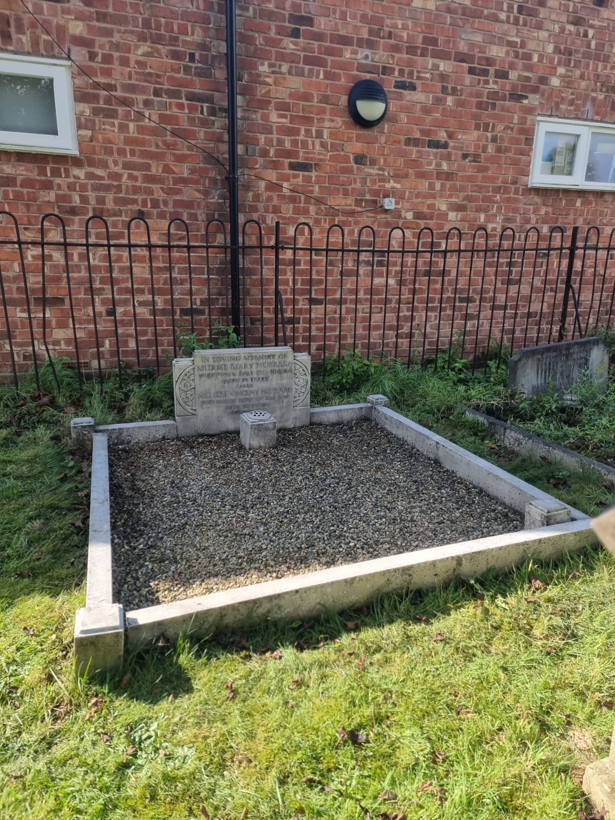 After grave cleaning - restored and clean headstone